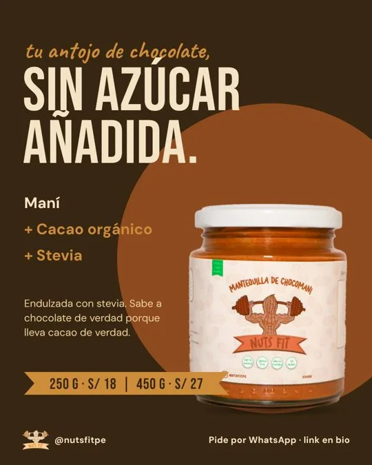 Post de Instagram: Chocomaní sin azúcar añadida